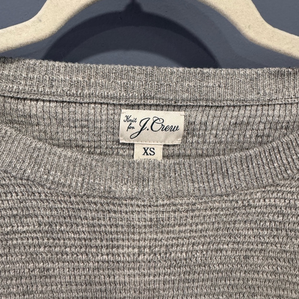 J. Crew Heather Gray Ribbed Sweater